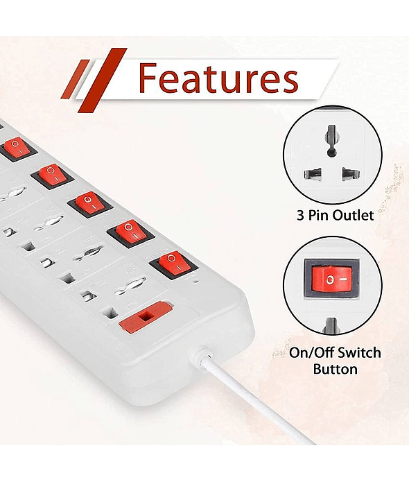 Socket Extension Boards (White, 2.5 m)